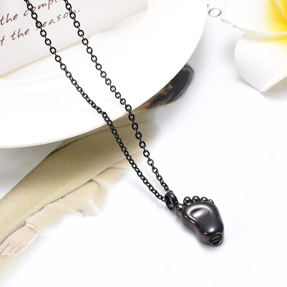 Baby Foot Cremation Urn Necklace Cremation Necklace Cherished Emblems