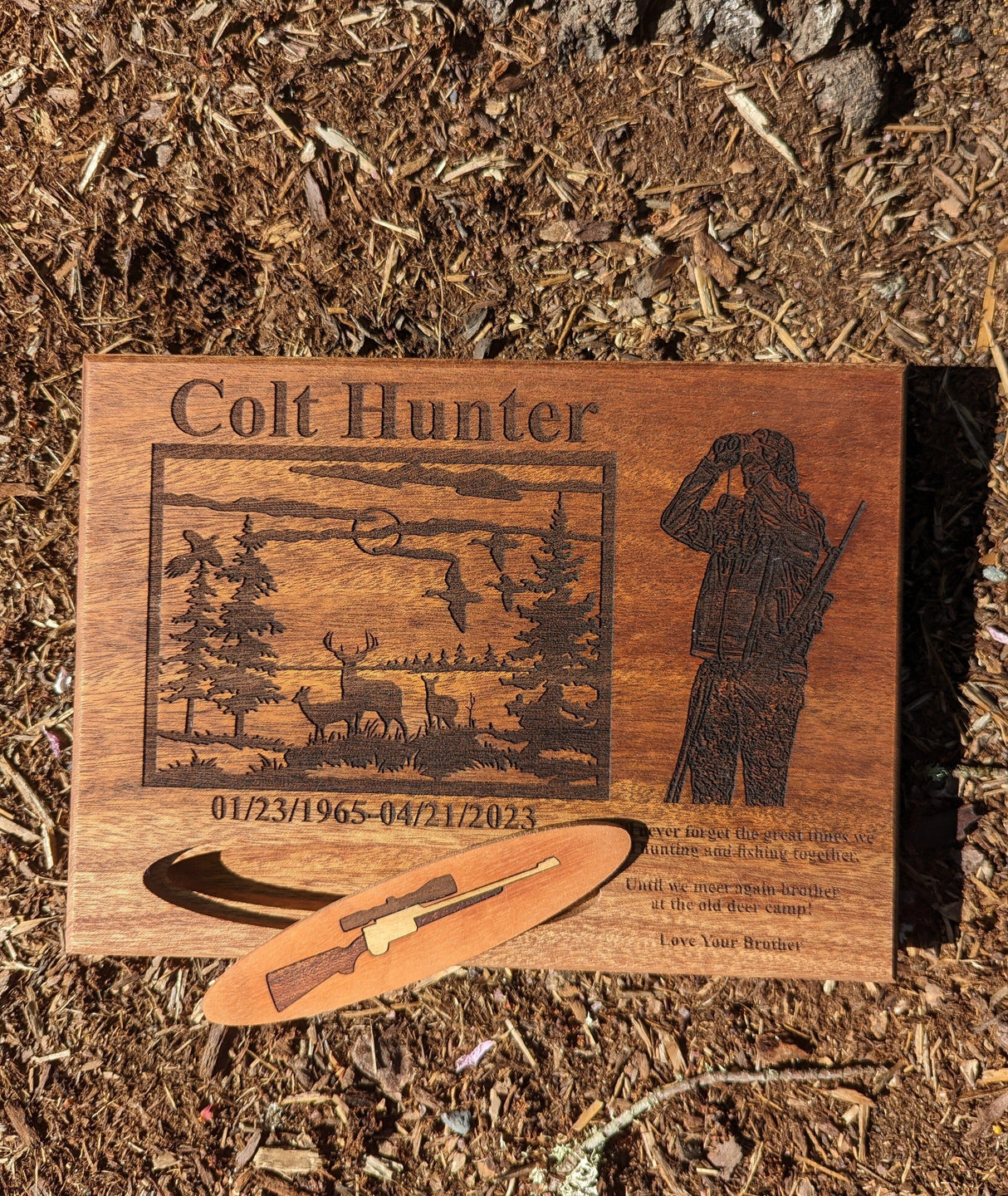 Custom Laser Engraved Memorial Plaque With Insert For Ashes Cherished Emblems