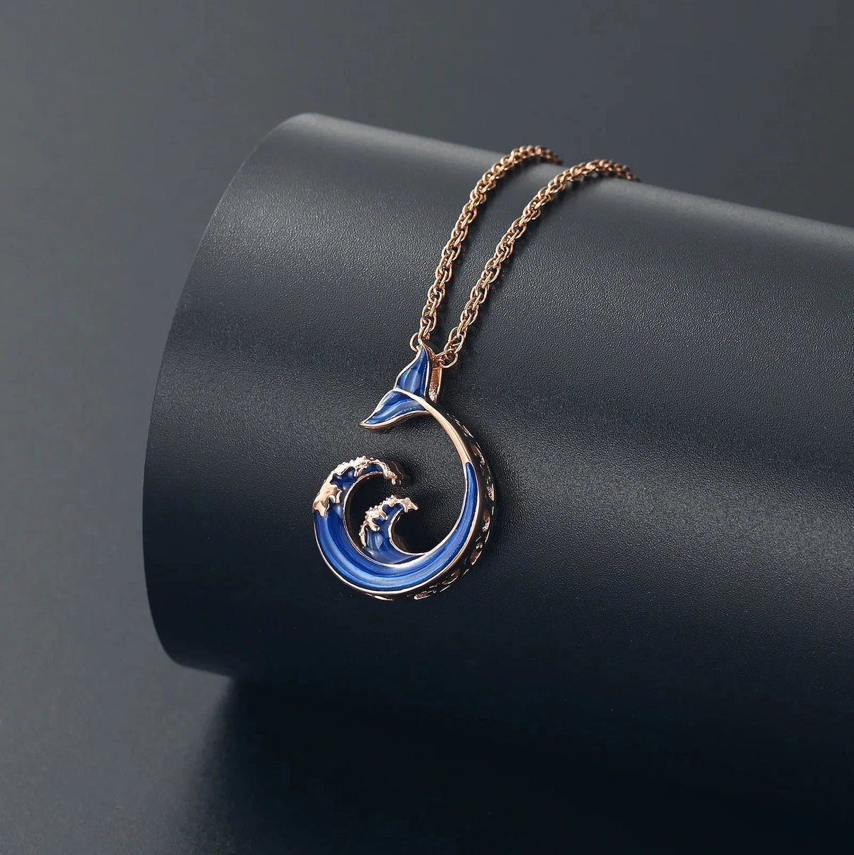 Mermaid Wave Urn Necklace for Ashes Cremation Jewelry Stainless Steel Ashes Pendant Keepsake Memorial Urn Jewelry for Men Women Cherished Emblems