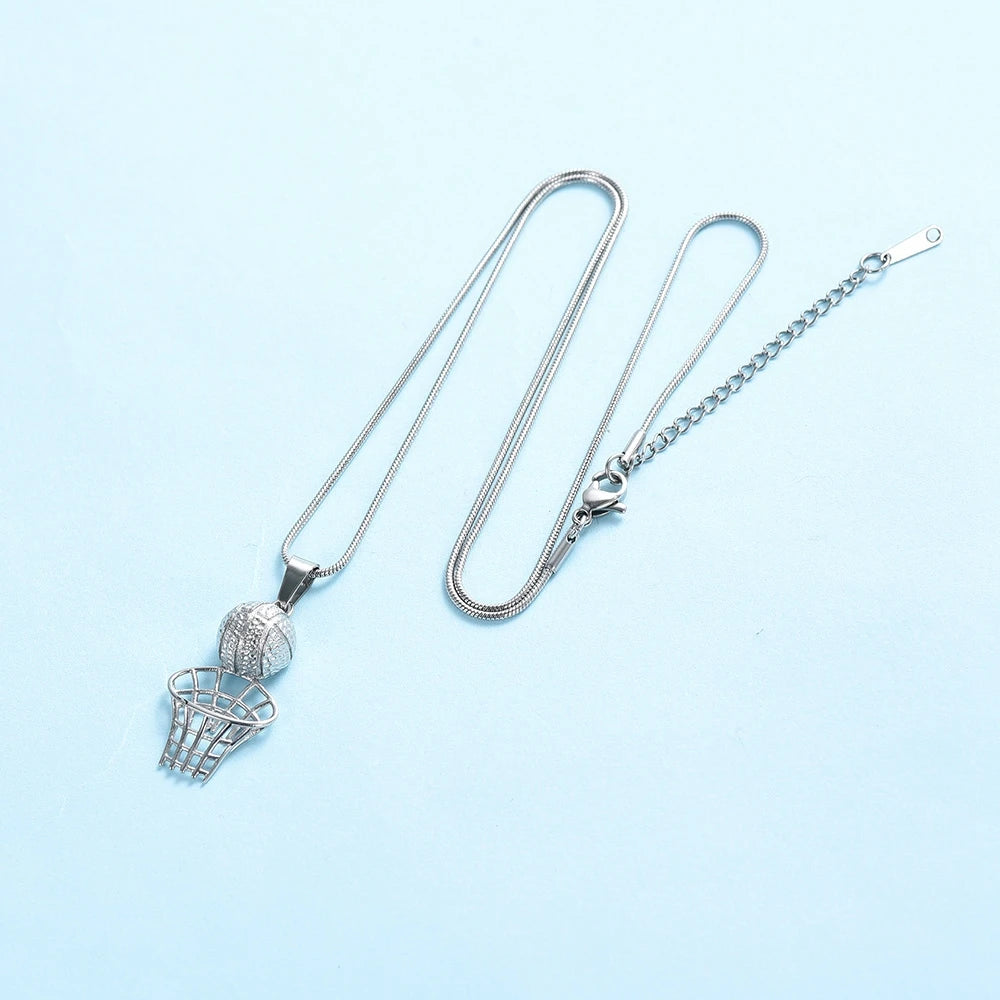 Basketball & Net Cremation Urn Necklace Cremation Necklace Cherished Emblems