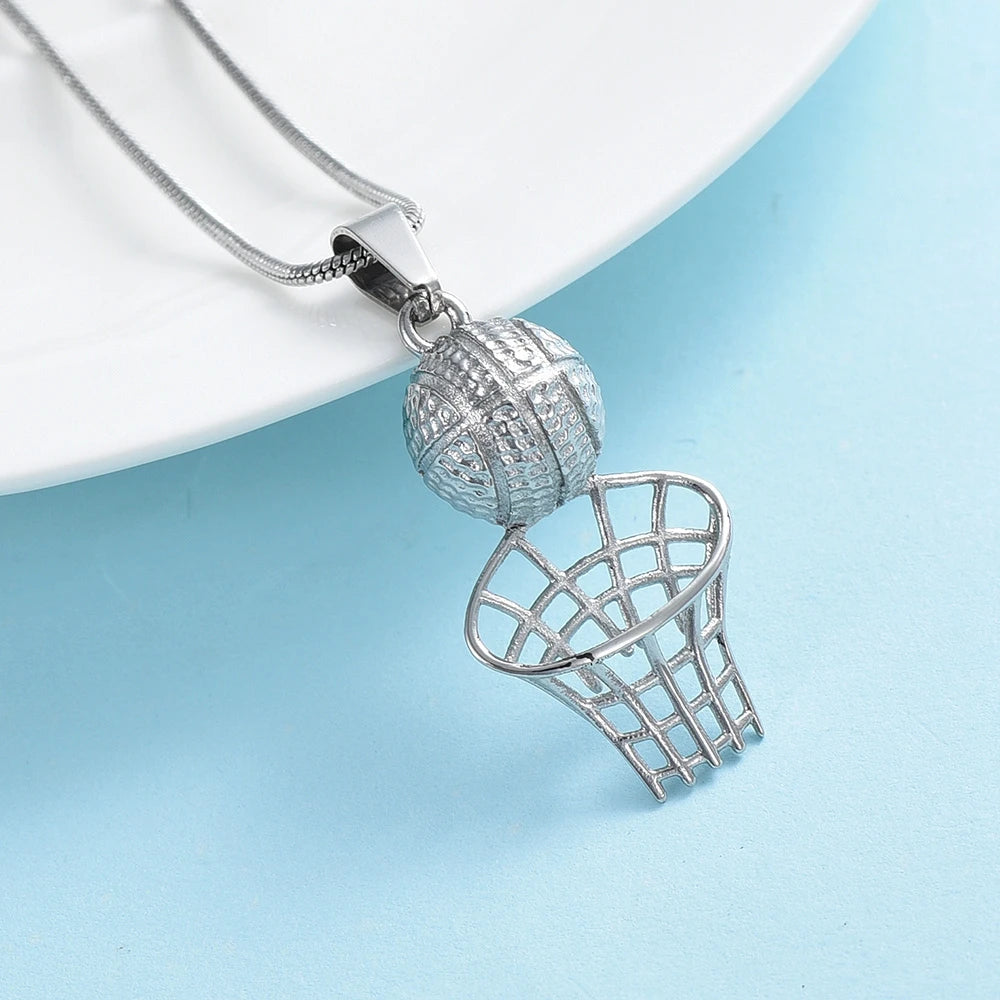 Basketball & Net Cremation Urn Necklace Cremation Necklace Cherished Emblems