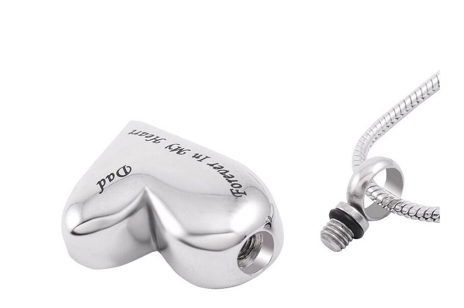 Dad, Forever In My Heart Cremation Necklace Cremation Necklace Cherished Emblems