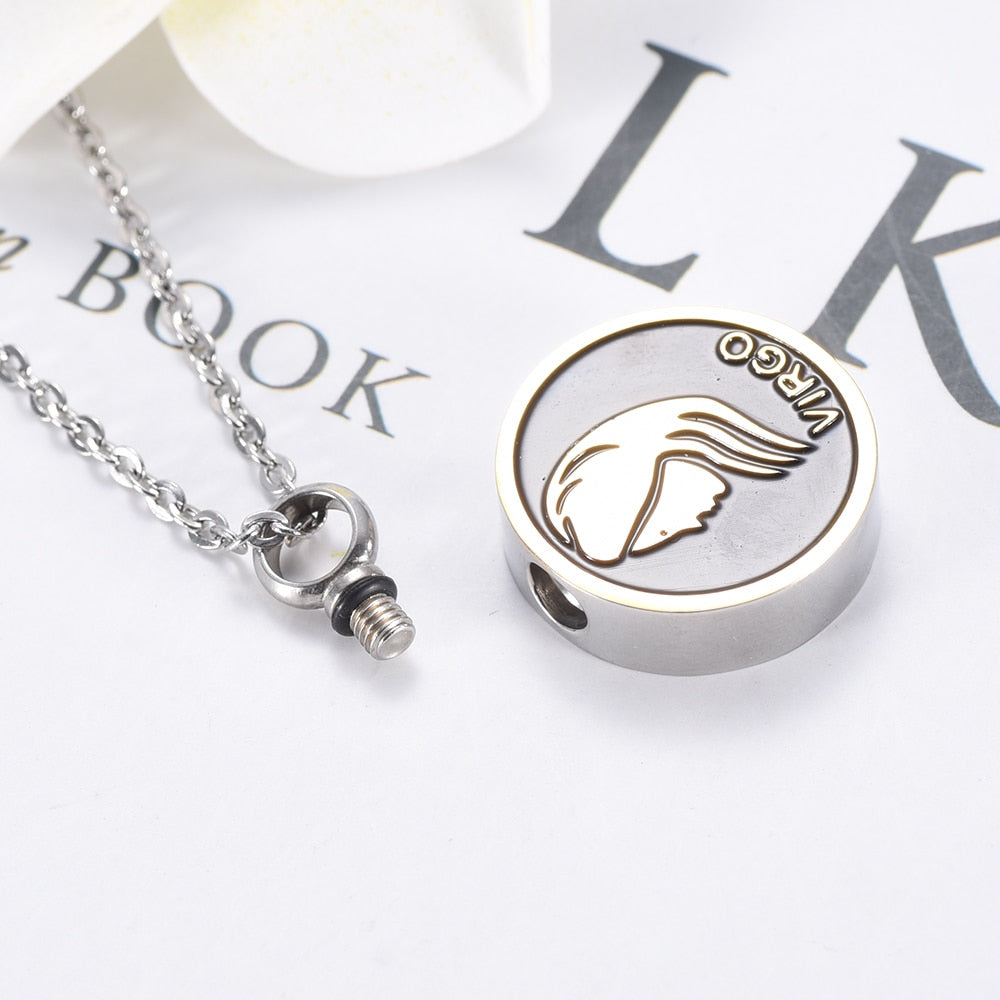 Astrology Sign Cremation Urn Necklace Cherished Emblems