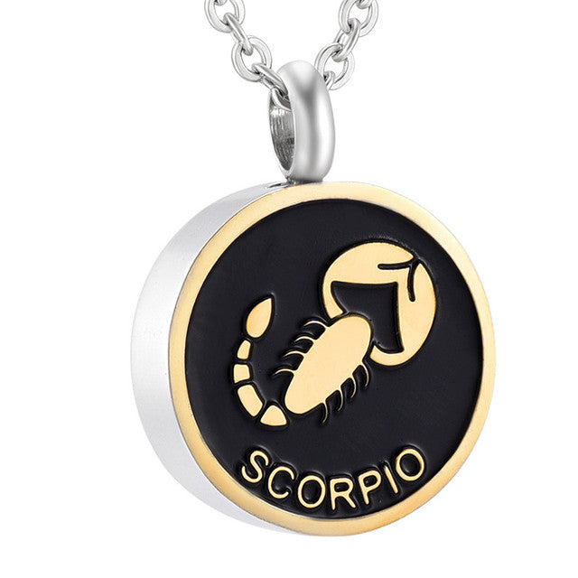 Astrology Sign Cremation Urn Necklace Cherished Emblems Scorpio