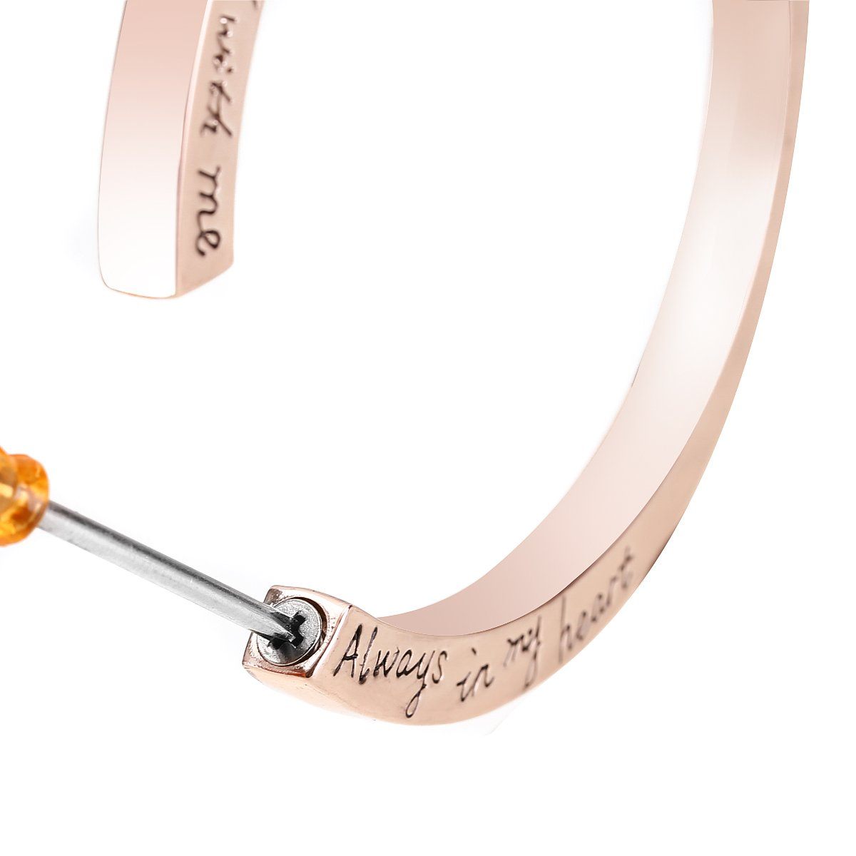 Bracelet - "I Carry You With Me. Always In My Heart" Cremation Bracelet