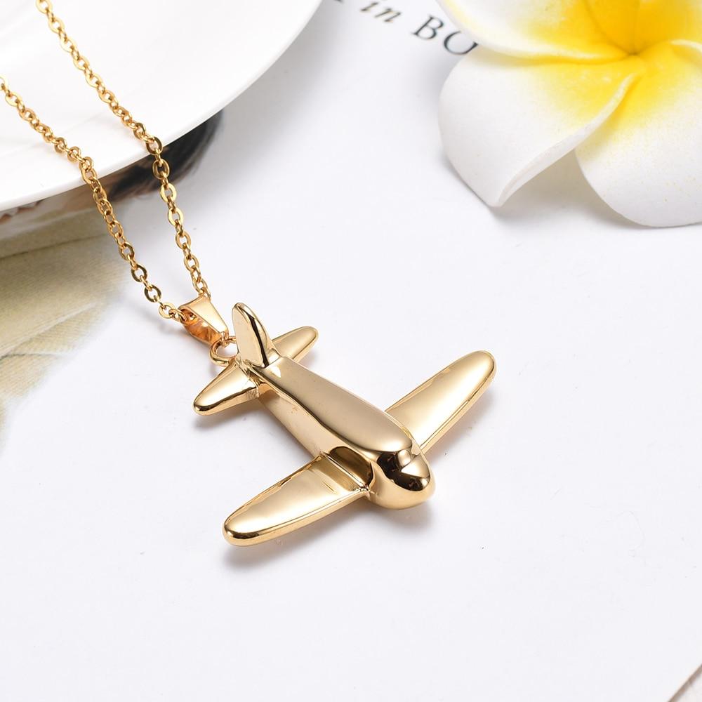 Cremation Necklace - Airplane Shaped Cremation Urn Necklace