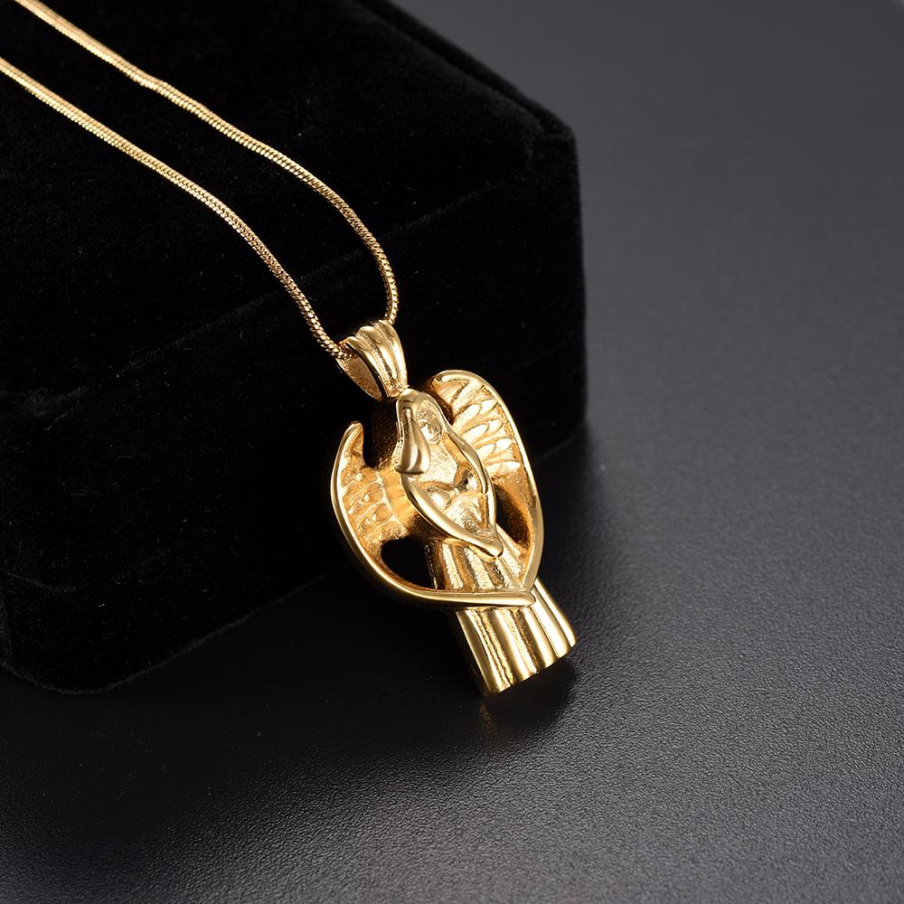 Cremation Necklace - Angel With Wings Cremation Urn Necklace