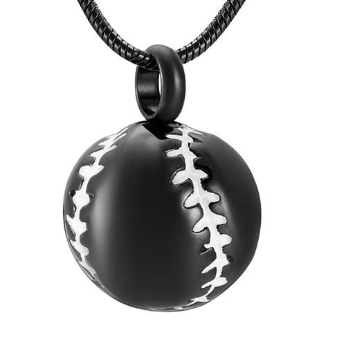 Cremation Necklace - Baseball Shaped Cremation Urn Necklace
