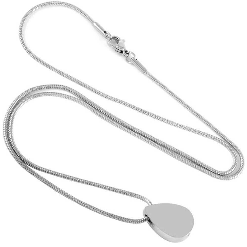 Cremation Necklace - Beautiful Murano Teardrop Cremation Urn Necklace