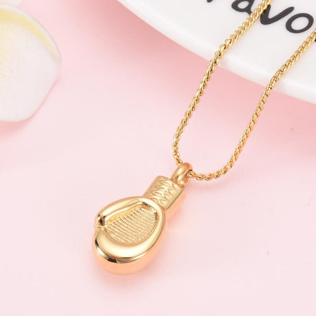 Cremation Necklace - Boxing Glove Cremation Urn Necklace