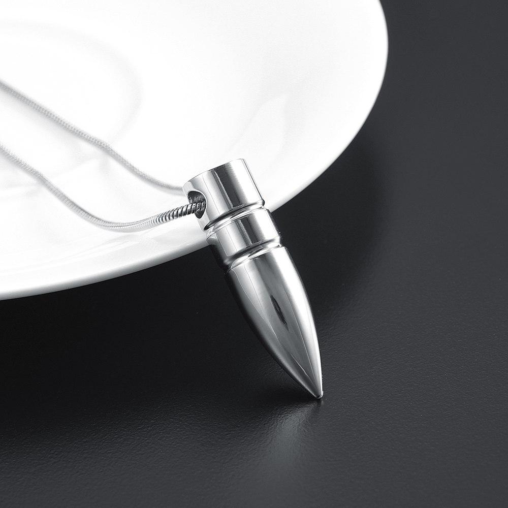Cremation Necklace - Bullet Shaped Cremation Urn Necklace