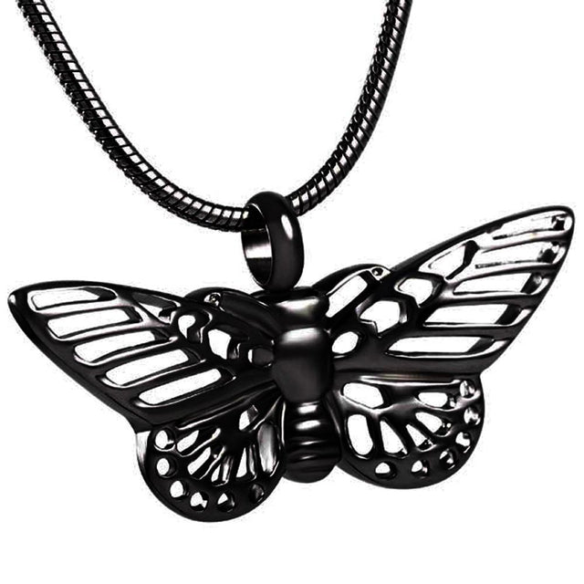 Cremation Necklace - Butterfly Shaped Cremation Urn Necklace
