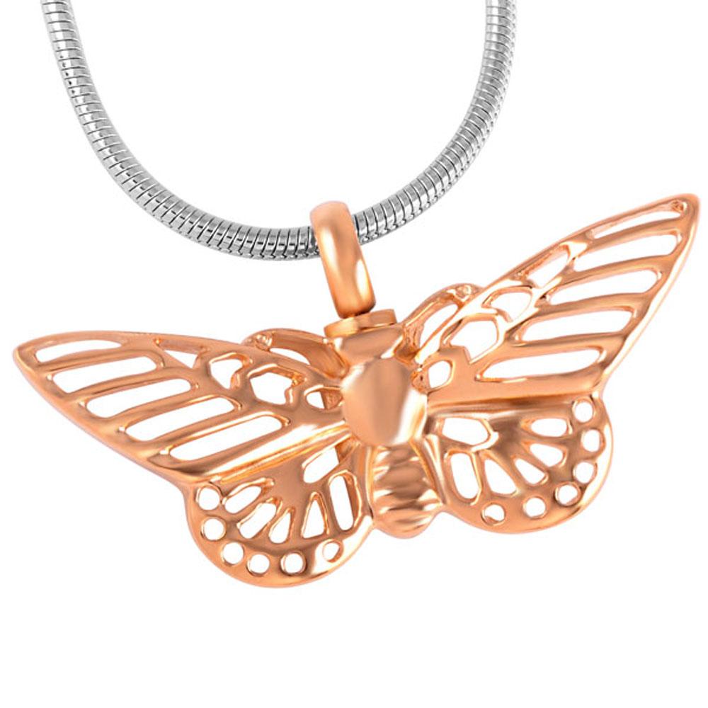Cremation Necklace - Butterfly Shaped Cremation Urn Necklace