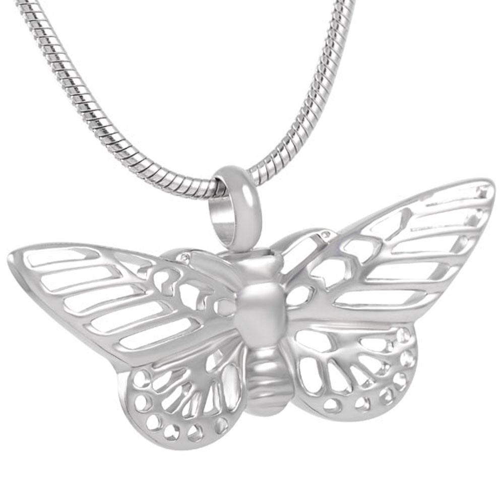 Cremation Necklace - Butterfly Shaped Cremation Urn Necklace