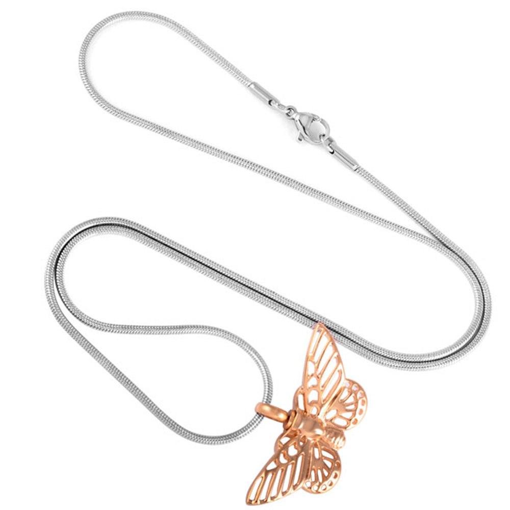Cremation Necklace - Butterfly Shaped Cremation Urn Necklace