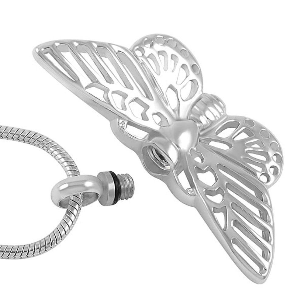 Cremation Necklace - Butterfly Shaped Cremation Urn Necklace