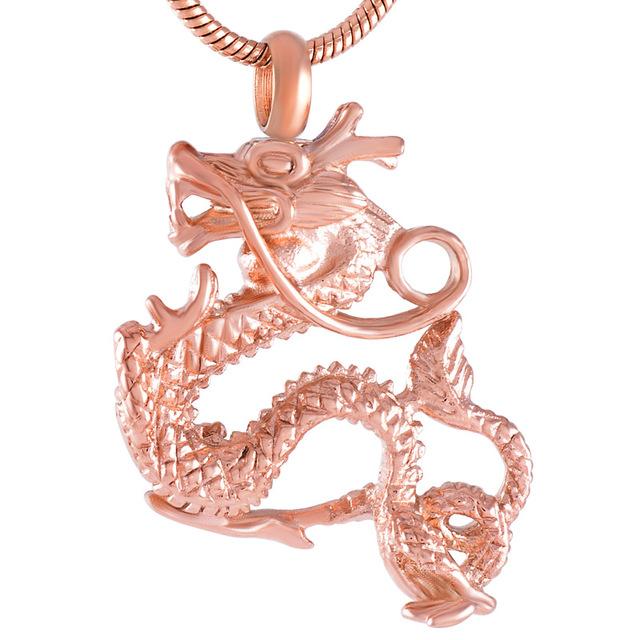 Cremation Necklace - Chinese Dragon Cremation Urn Necklace