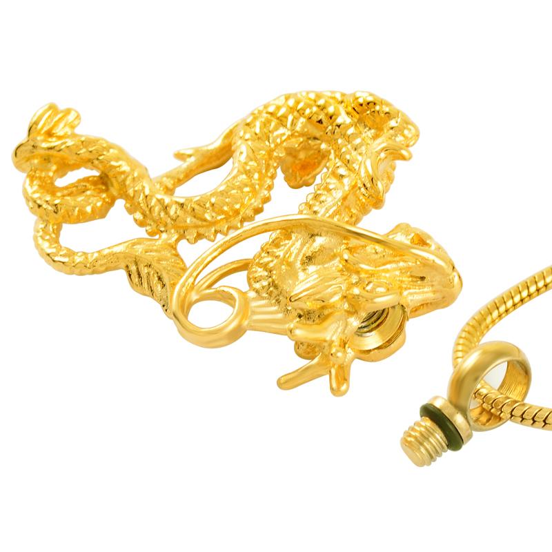 Cremation Necklace - Chinese Dragon Cremation Urn Necklace