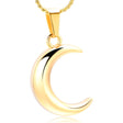Cremation Necklace - Crescent Moon Cremation Urn Necklace