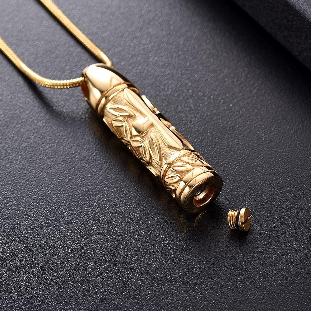 Cremation Necklace - Cross Cylinder Cremation Urn Necklace