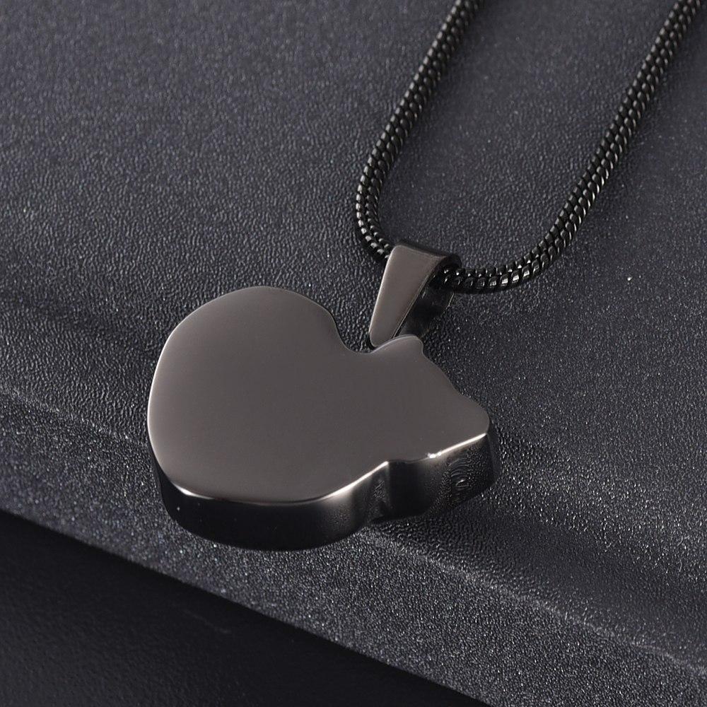 Cremation Necklace - Curled Up Cat Cremation Urn Necklace