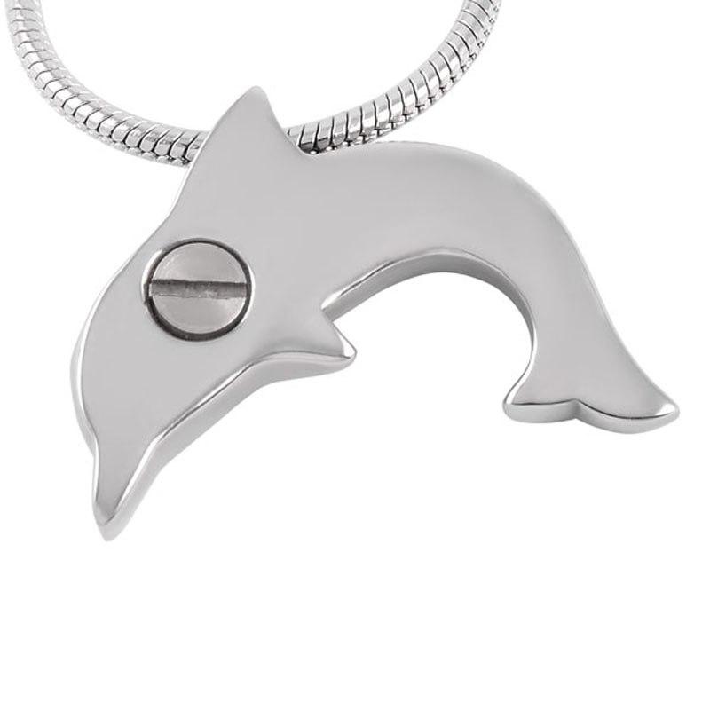 Cremation Necklace - Dolphin Shaped Cremation Urn Necklace