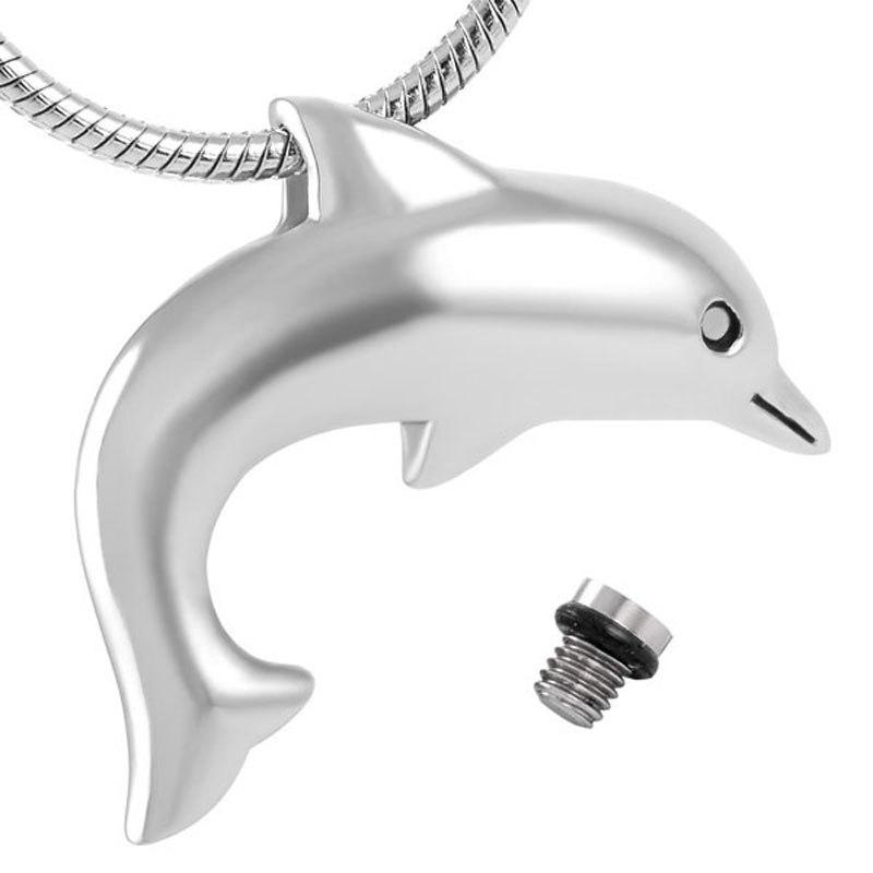 Cremation Necklace - Dolphin Shaped Cremation Urn Necklace