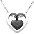 Cremation Necklace - Double Heart Cremation Urn Necklace