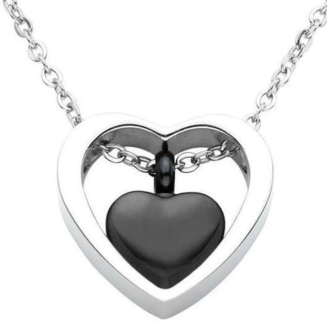 Cremation Necklace - Double Heart Cremation Urn Necklace