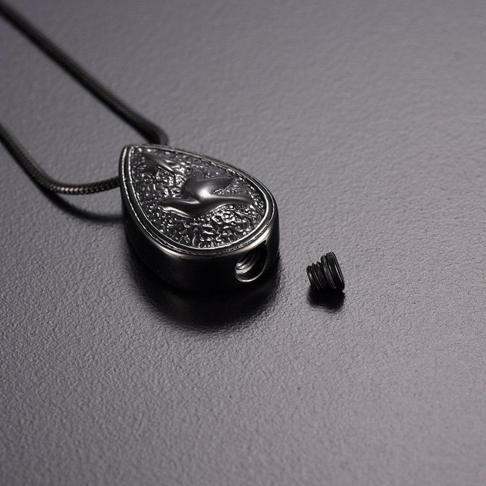 Cremation Necklace - Dove Peace Teardrop Cremation Urn Necklace