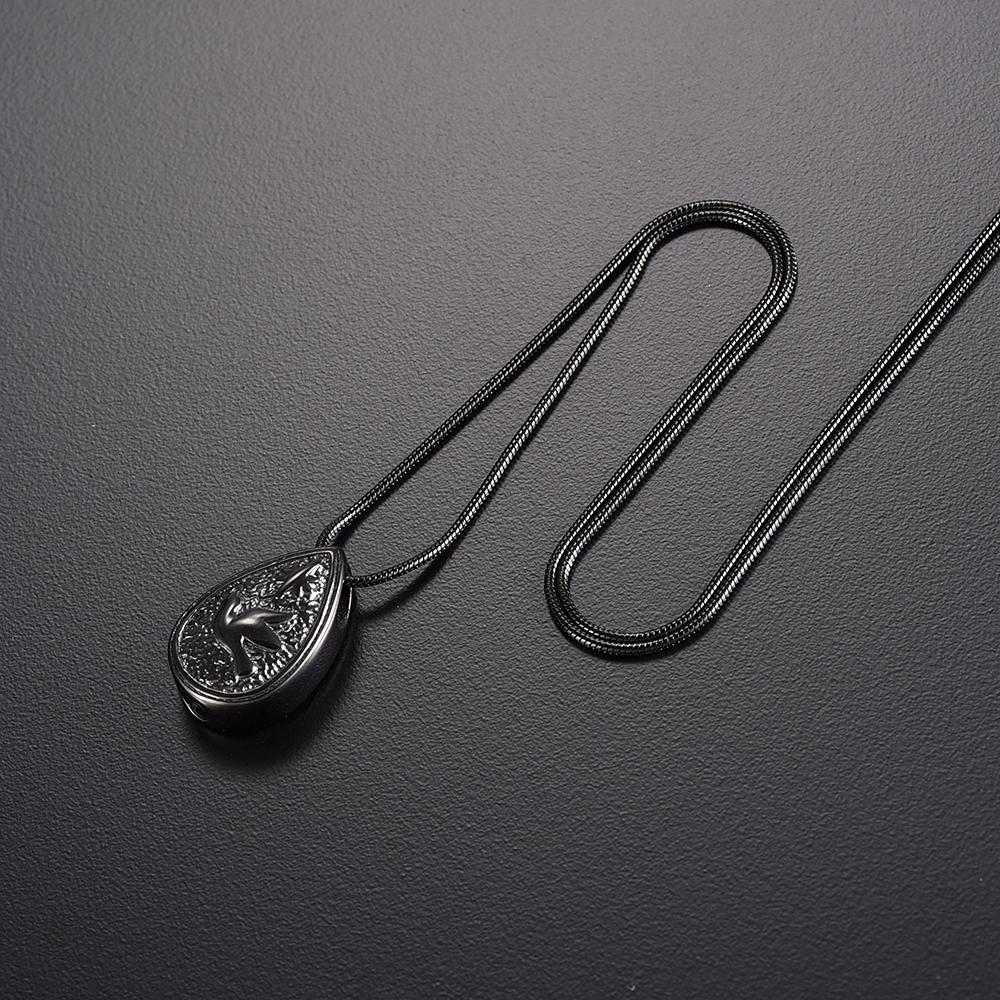 Cremation Necklace - Dove Peace Teardrop Cremation Urn Necklace