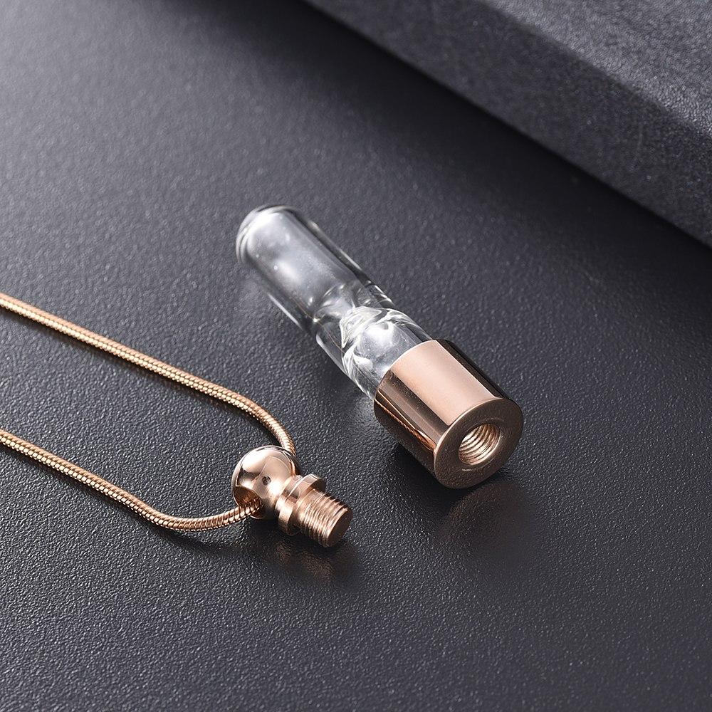 Cremation Necklace - Eternal Hourglass Glass Cremation Urn Necklace