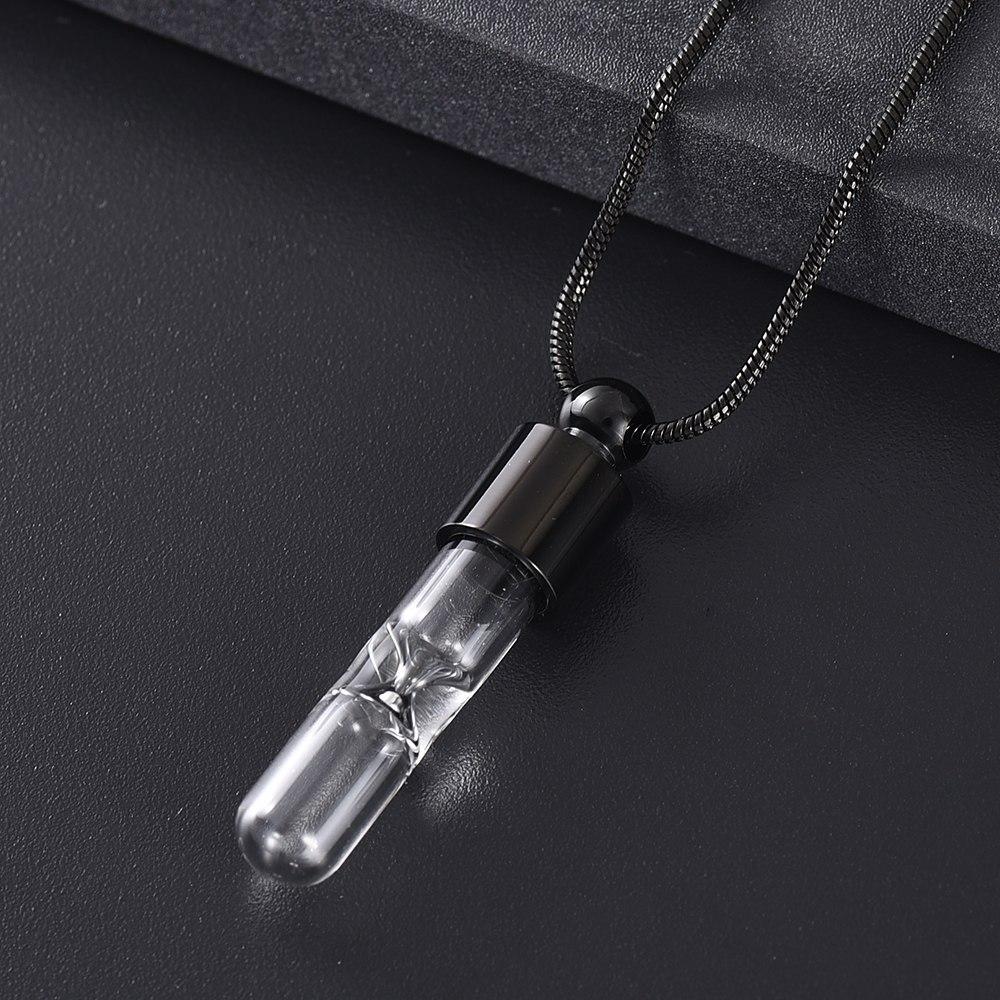 Cremation Necklace - Eternal Hourglass Glass Cremation Urn Necklace
