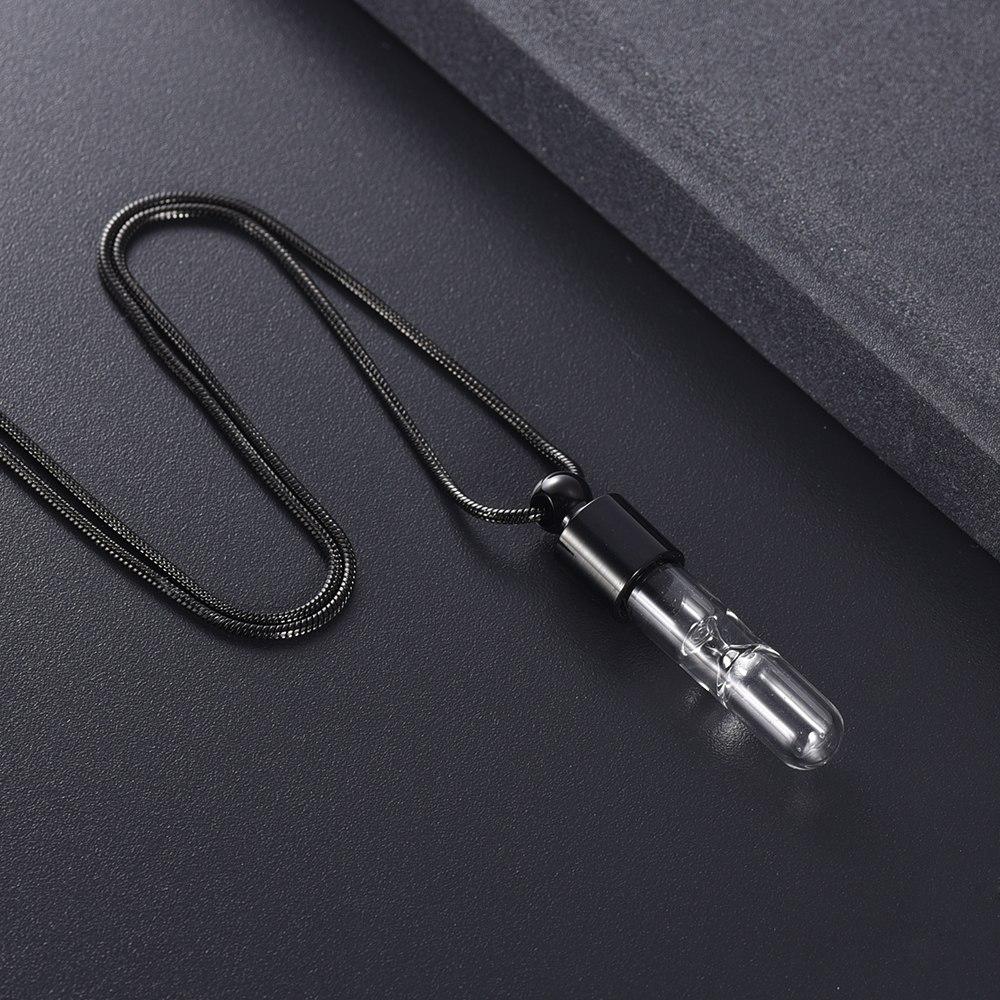 Cremation Necklace - Eternal Hourglass Glass Cremation Urn Necklace
