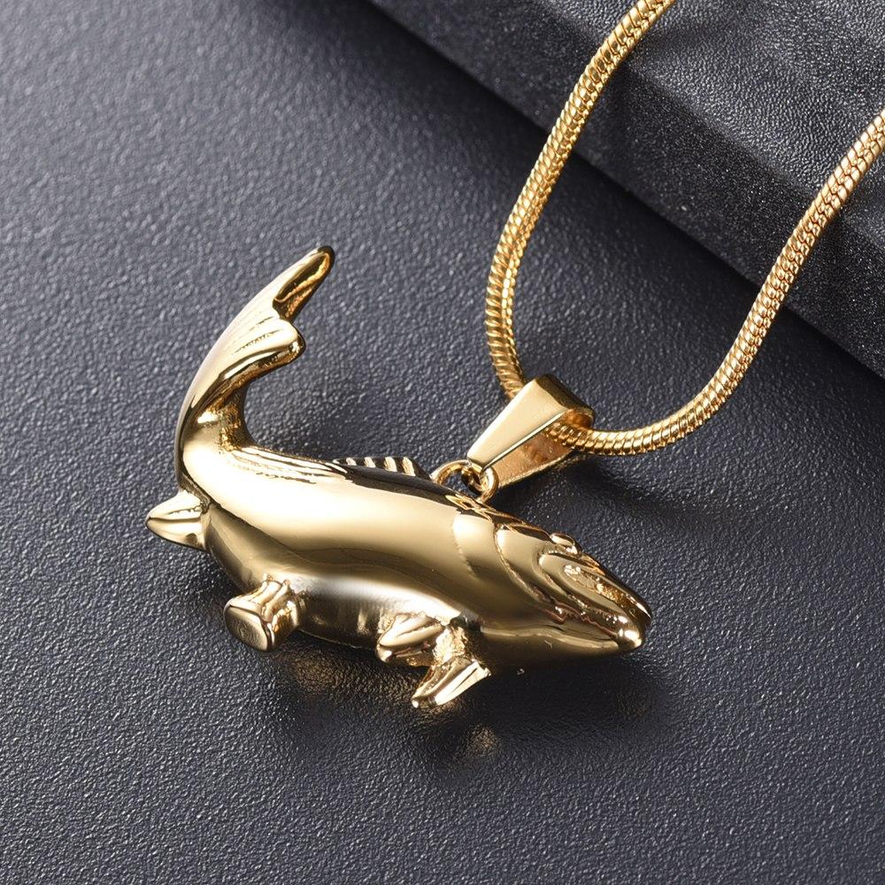 Cremation Necklace - Fish Shaped Cremation Urn Necklace