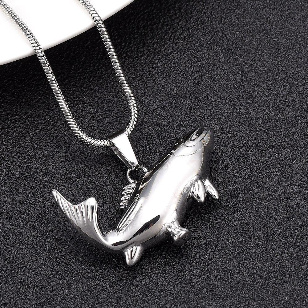 Cremation Necklace - Fish Shaped Cremation Urn Necklace