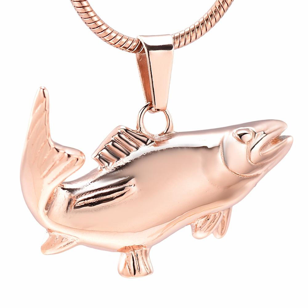 Cremation Necklace - Fish Shaped Cremation Urn Necklace