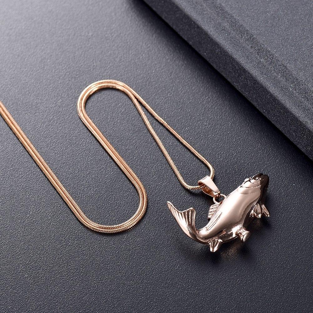 Cremation Necklace - Fish Shaped Cremation Urn Necklace