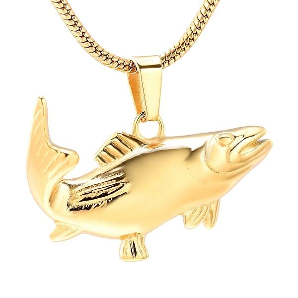 Cremation Necklace - Fish Shaped Cremation Urn Necklace