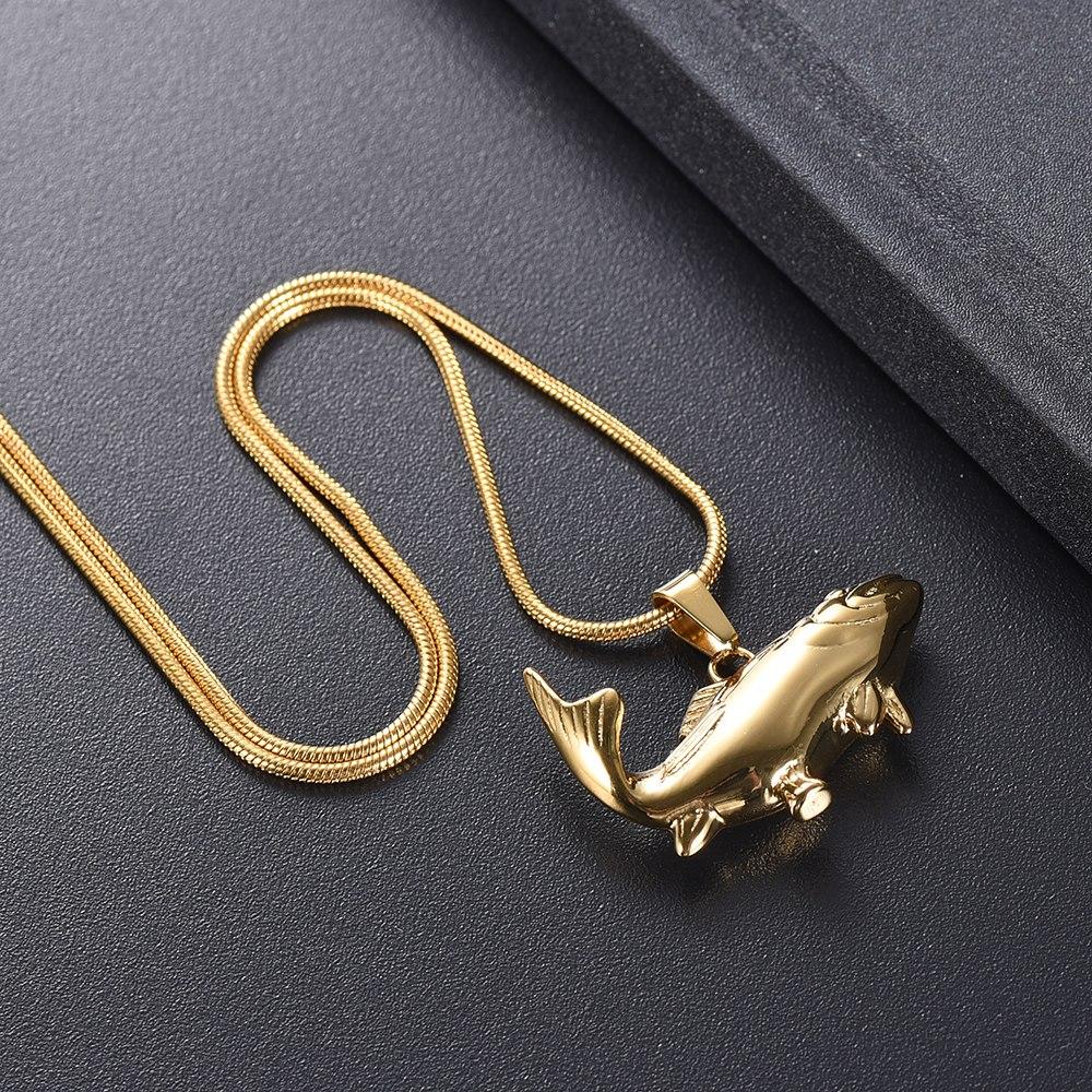 Cremation Necklace - Fish Shaped Cremation Urn Necklace