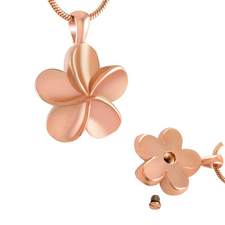 Cremation Necklace - Flower Cremation Urn Necklace