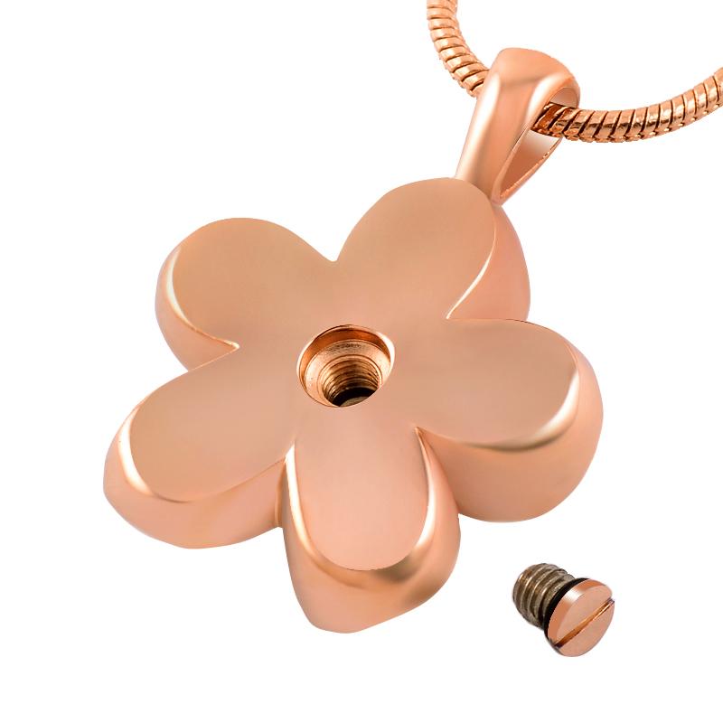 Cremation Necklace - Flower Cremation Urn Necklace