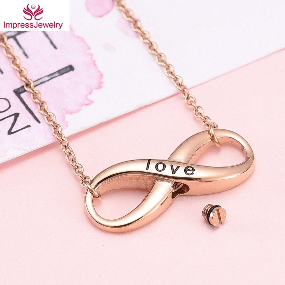 Cremation Necklace - Forever Love Infinity Shaped Cremation Urn Necklace