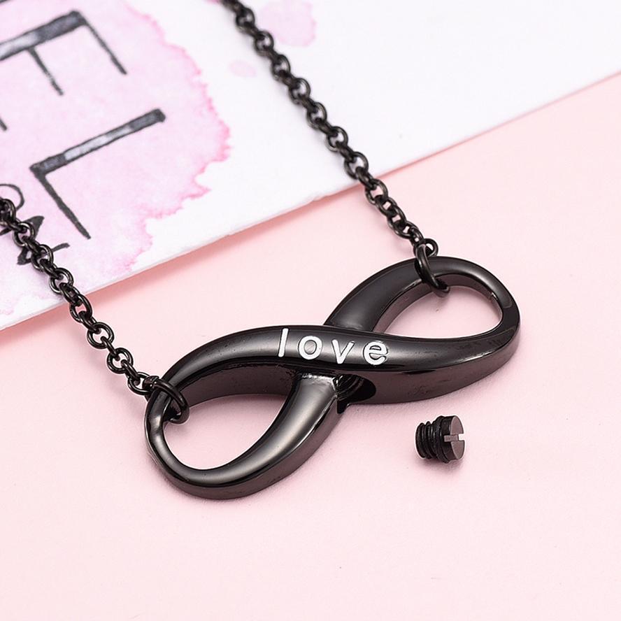 Cremation Necklace - Forever Love Infinity Shaped Cremation Urn Necklace
