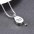 Cremation Necklace - "Forever Loved" Teardrop Cremation Urn Necklace