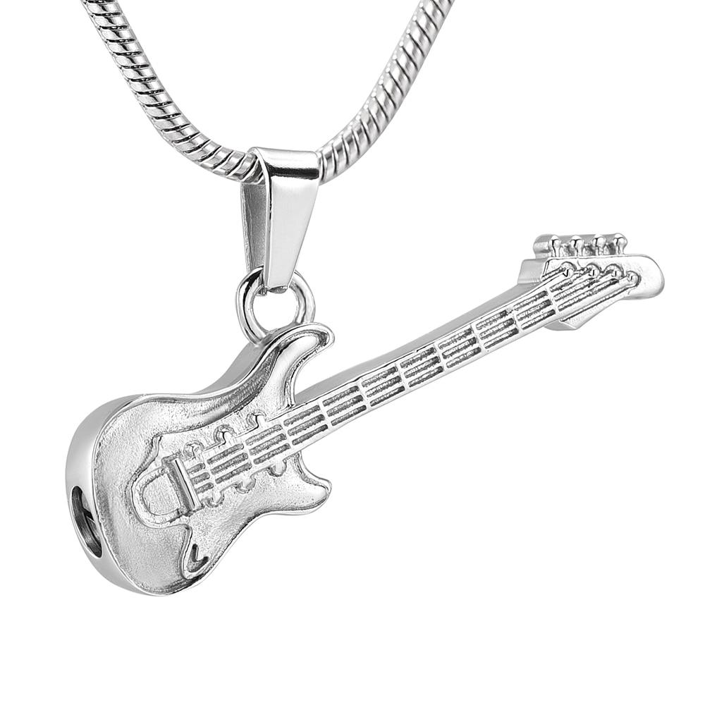 Cremation Necklace - Guitar Cremation Urn Necklace