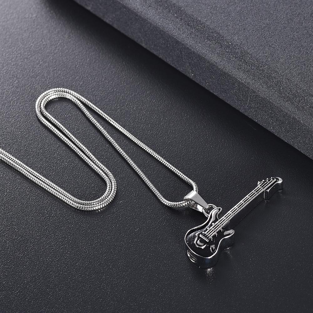 Cremation Necklace - Guitar Cremation Urn Necklace