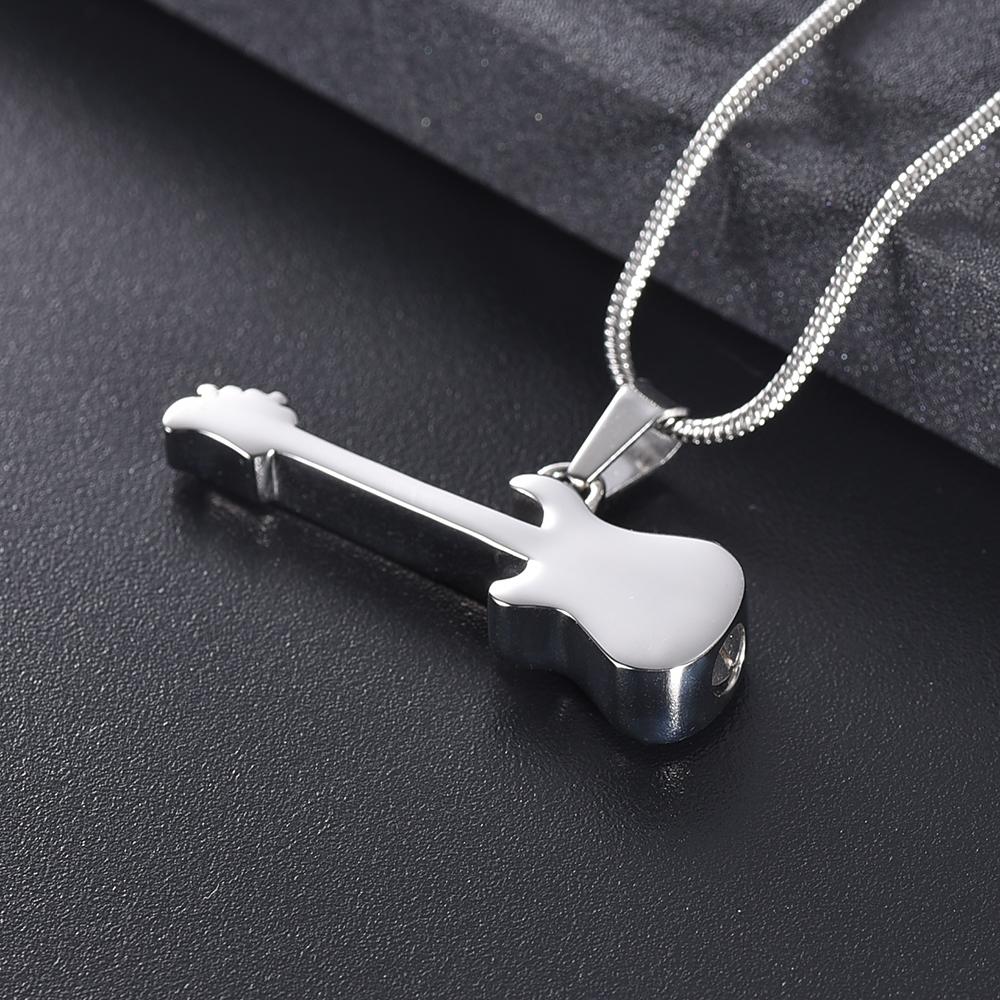 Cremation Necklace - Guitar Cremation Urn Necklace