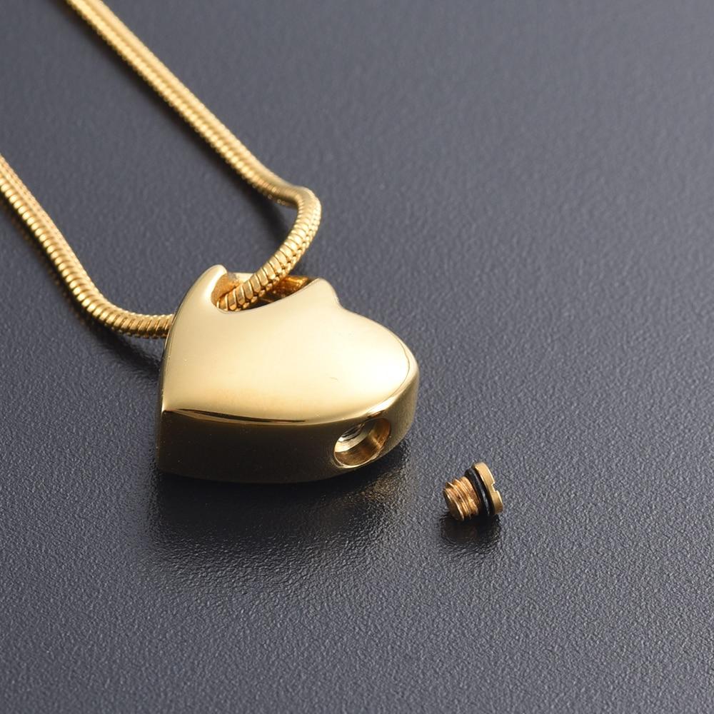 Cremation Necklace - Heart Shaped Cremation Urn Necklace