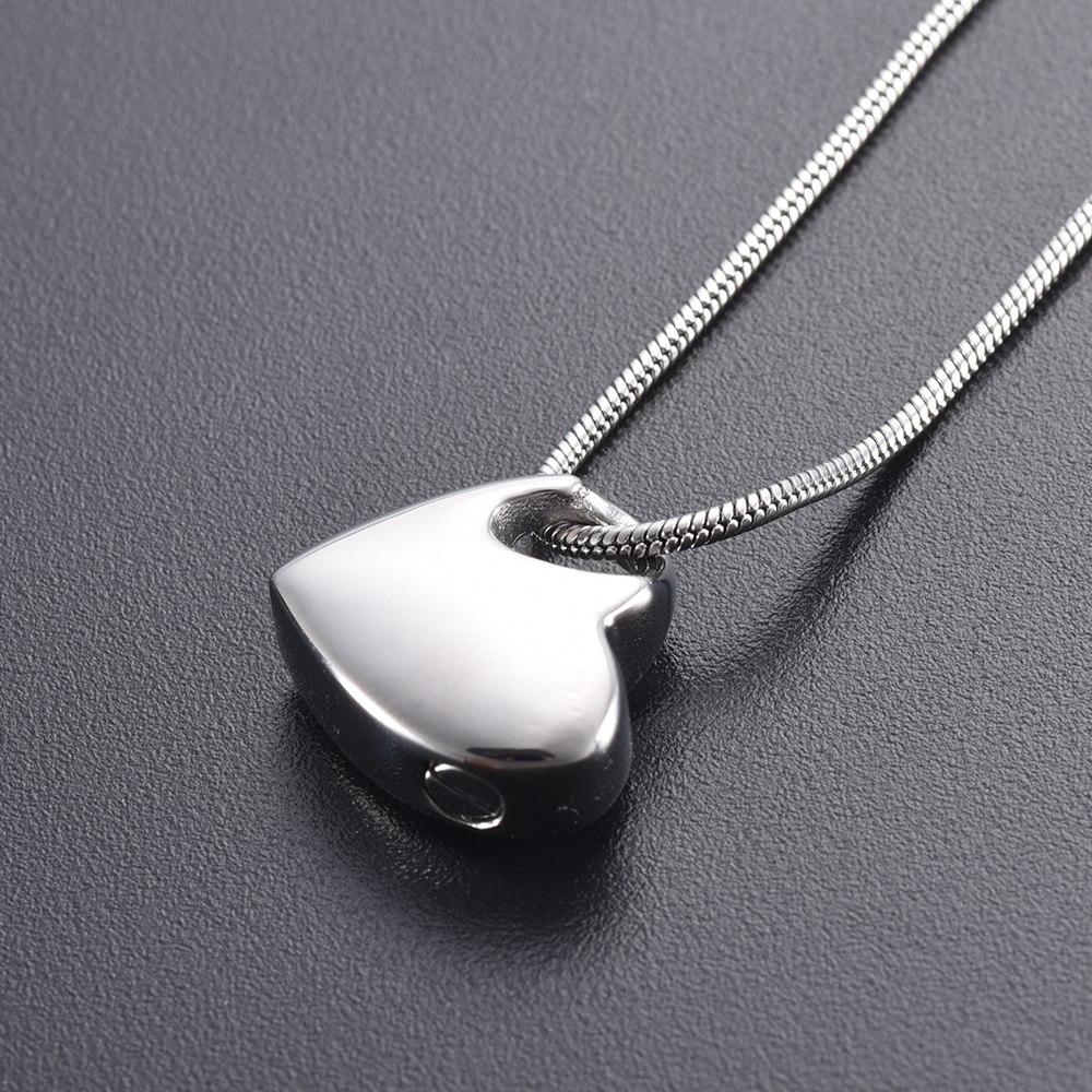 Cremation Necklace - Heart Shaped Cremation Urn Necklace